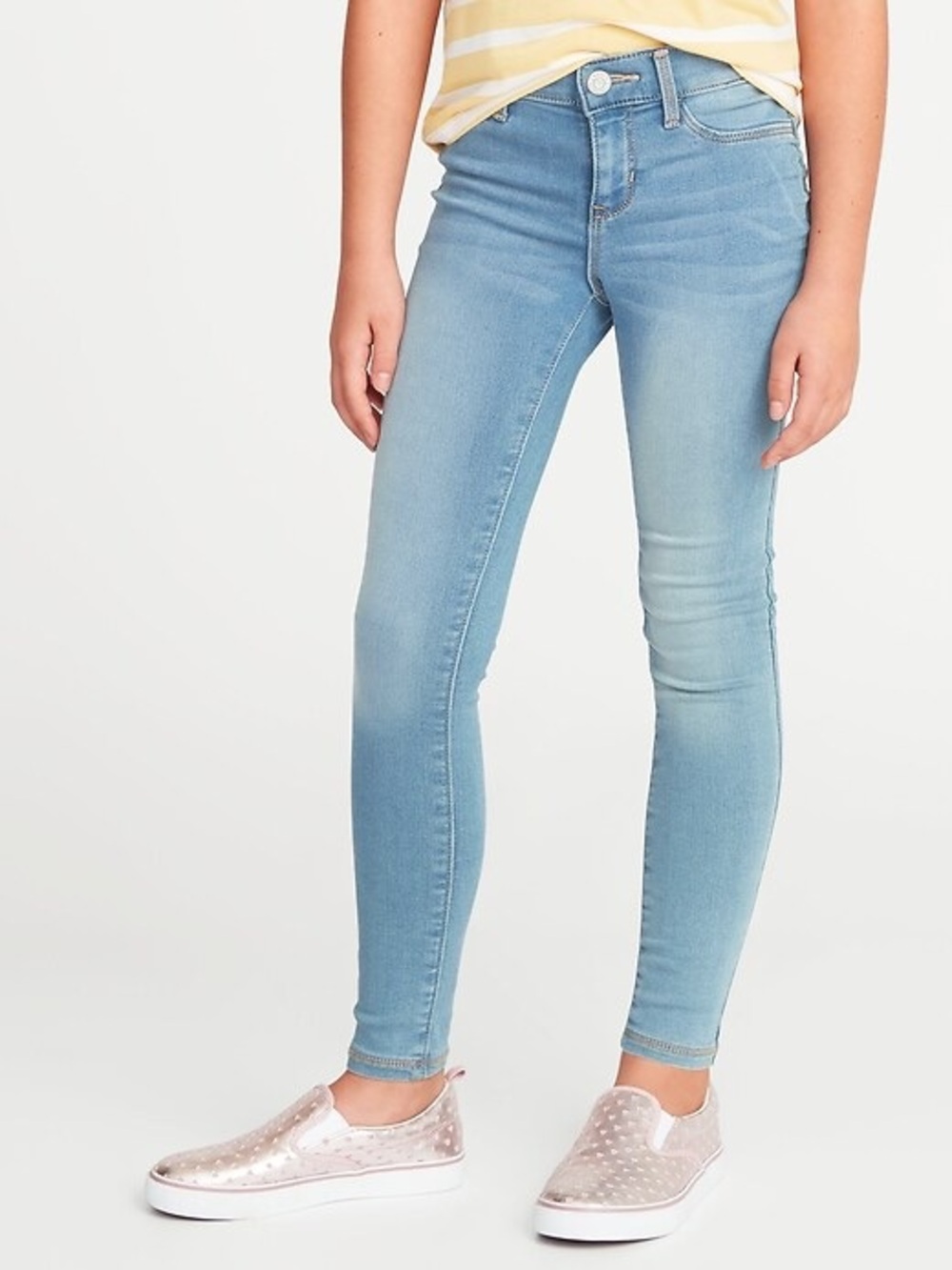 Old Navy Ballerina Jeggings Girls Size 10 Light Wash Stretch Denim Jeans